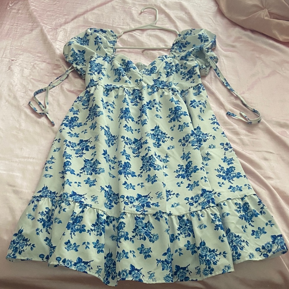 SHEIN Blue Floral Dress